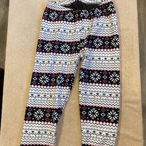Pink,black and white fleece lined leggings